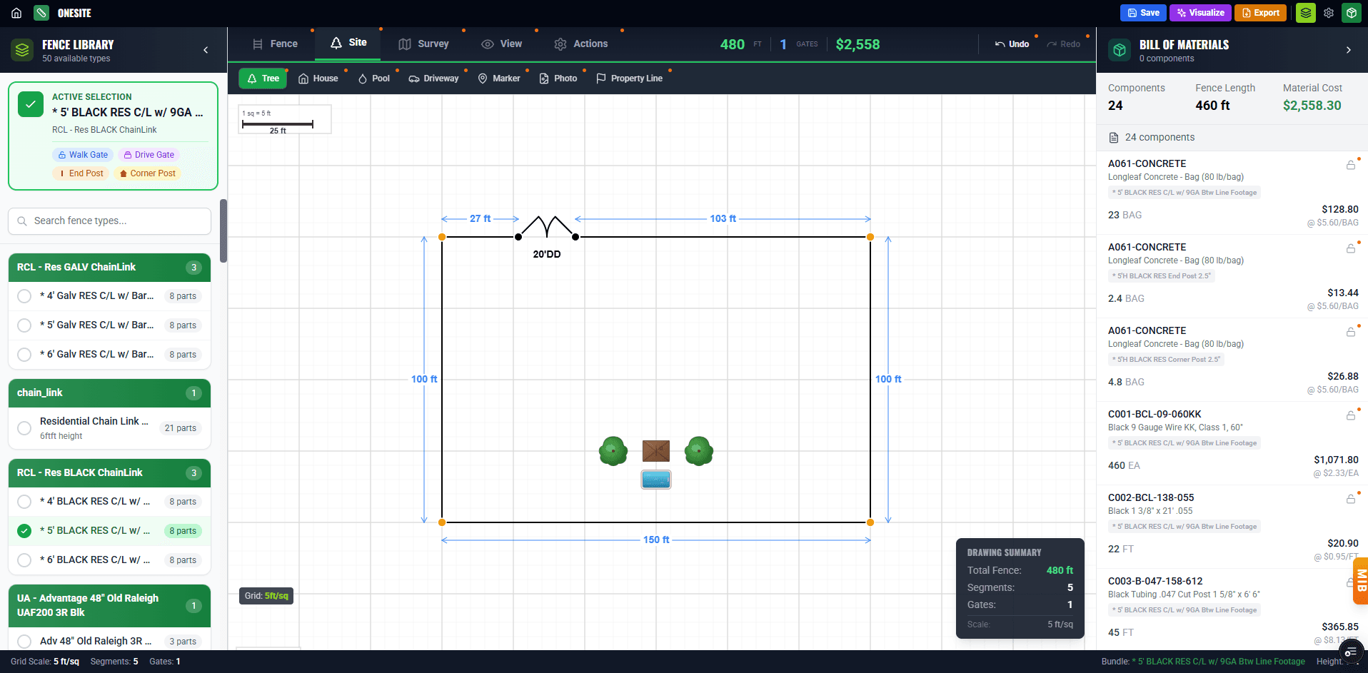 OneSite — the field drawing & quoting sub-app